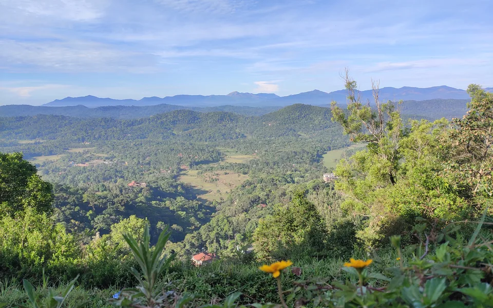 Green hills seen from Raja’s Seat in Madikeri, Coorg.